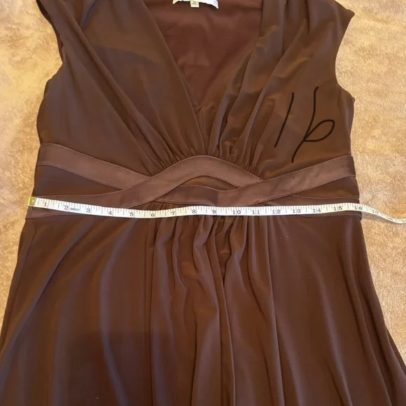 Evan-Picone Brown Dress Size 12 - Picture 6 of 7
